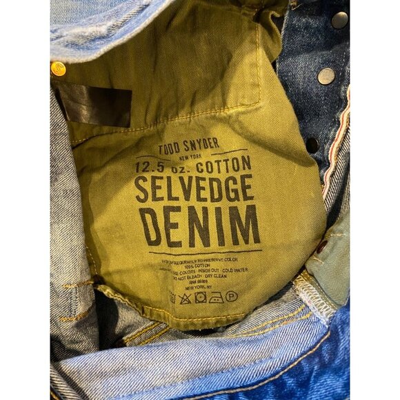 Todd Snyder Men's 28x32 Slim Fit Selvedge Jean Medium Wash Distressed GUC - Picture 7 of 8